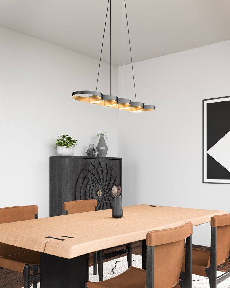 MAESTRO luminaire noir et doré LP90838BK/GD | Luminaire Plus.ca