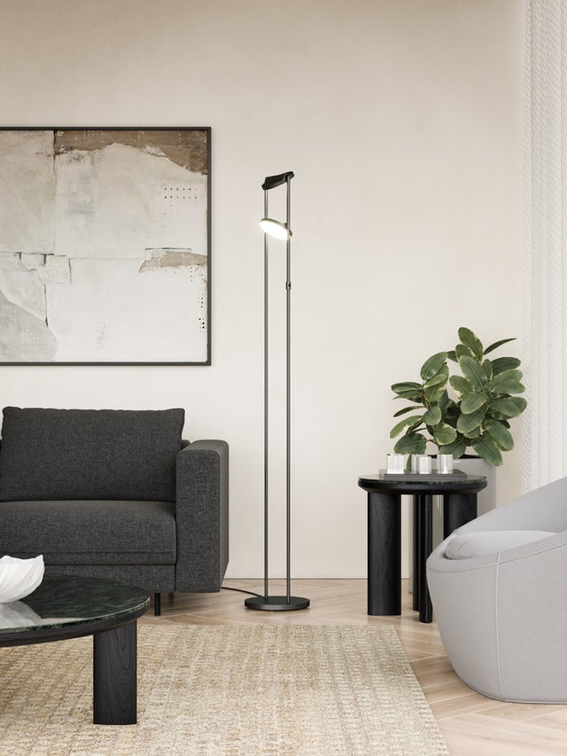 NOVEL lampe de plancher noir FL72268BK | Luminaire Plus.ca