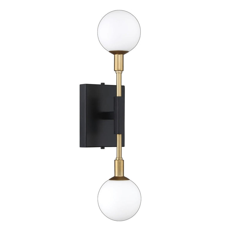 AMBIENCE luminaire mural noir et doré PF100-2LWL-BLK/BRS