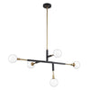 AMBIENCE luminaire noir et doré PF100-5L-BLK/BRS | Luminaire Plus.ca