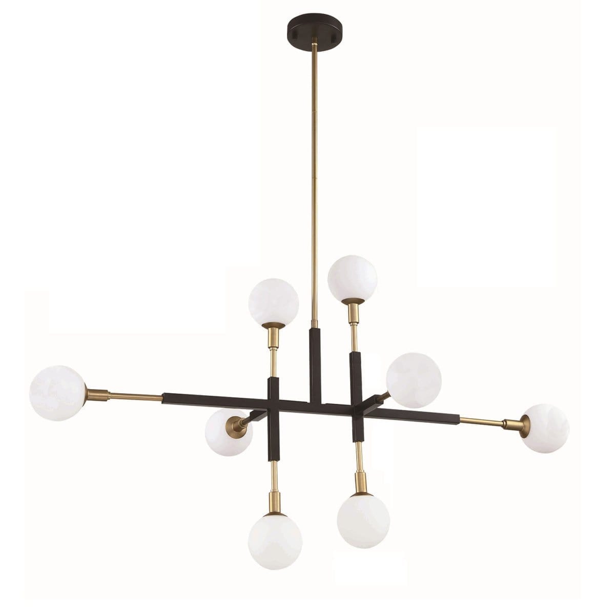 AMBIENCE luminaire noir et doré PF100-8L-BLK/BRS | Luminaire Plus.ca
