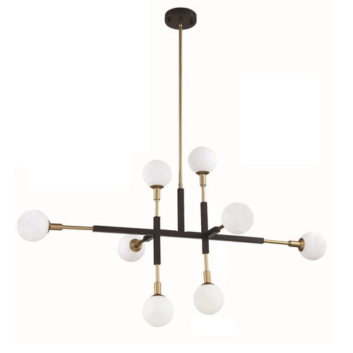 AMBIENCE luminaire noir et doré PF100-8L-BLK/BRS | Luminaire Plus.ca