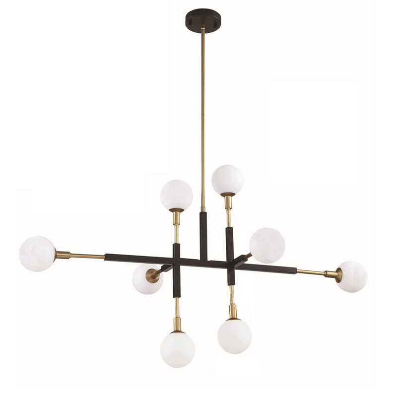 AMBIENCE luminaire suspendu noir et doré PF100-8L-BLK/BRS