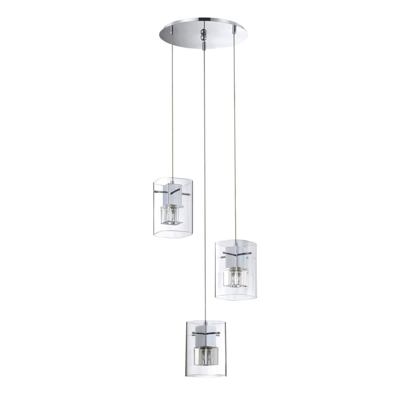 METRO luminaire suspendu chrome PF44-3LPA-CH