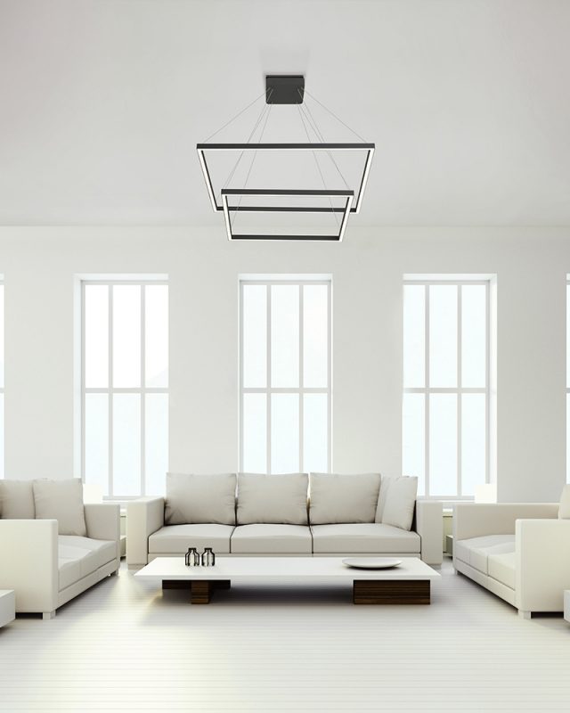 PIAZZA luminaire suspendu noir CH88224BK | Luminaire Plus.ca