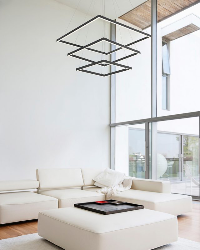 PIAZZA luminaire suspendu noir CH88332BK | Luminaire Plus.ca