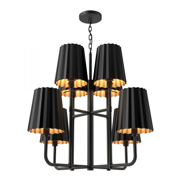 PLISSE luminaire suspendu noir CH528830MB | Luminaire Plus.ca