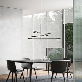 ROTAIRE luminaire suspendu noir CH90136-BK | Luminaire Plus.ca