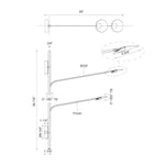 ROTAIRE luminaire mural noir WS90102-BK | Luminaire Plus.ca