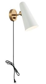 BLINK luminaire mural blanc et doré S05211WH