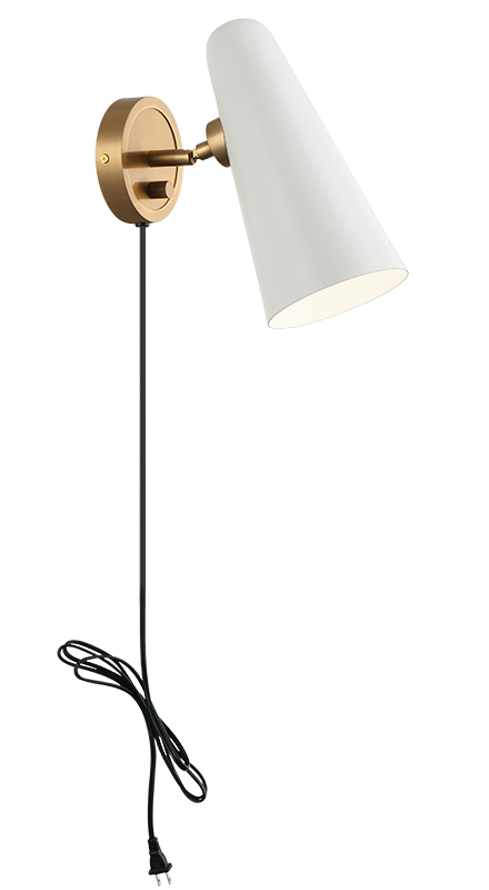 BLINK luminaire mural blanc et doré S05211WH