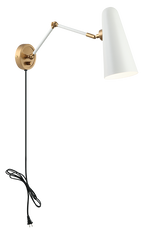 BLINK luminaire mural blanc et doré S05221WH | Luminaire Plus.ca