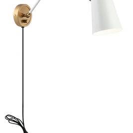 BLINK luminaire mural blanc et doré S05221WH | Luminaire Plus.ca