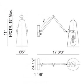 BLINK luminaire mural blanc et doré S05221WH | Luminaire Plus.ca