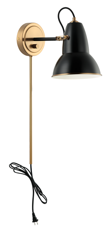 BUZZ luminaire mural noir et doré S08411AGBK
