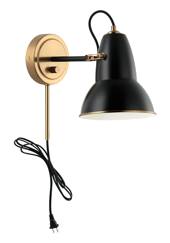 BUZZ luminaire mural noir et doré S08411AGBK