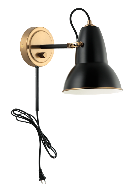 BUZZ luminaire mural noir et doré S08411AGBK
