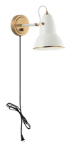 BUZZ luminaire mural blanc et doré S08411AGWH | Luminaire Plus.ca
