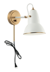 BUZZ luminaire mural blanc et doré S08411AGWH | Luminaire Plus.ca