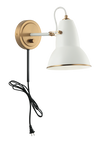 BUZZ luminaire mural blanc et doré S08411AGWH | Luminaire Plus.ca