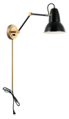 BUZZ luminaire mural noir et doré S08421AGBK | Luminaire Plus.ca