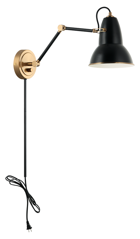 BUZZ luminaire mural noir et doré S08421AGBK