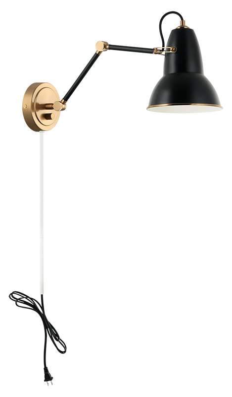 BUZZ luminaire mural noir et doré S08421AGBK