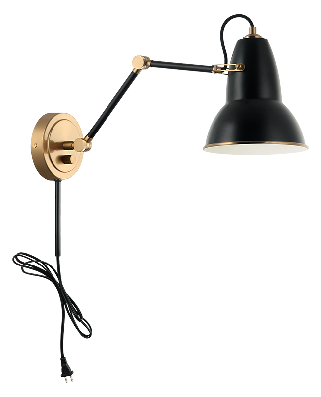 BUZZ luminaire mural noir et doré S08421AGBK