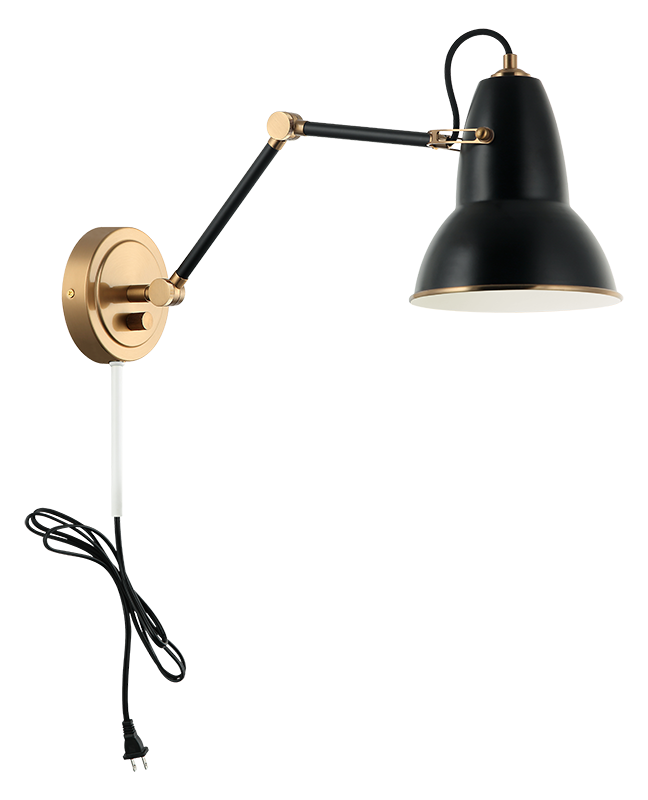 BUZZ luminaire mural noir et doré S08421AGBK