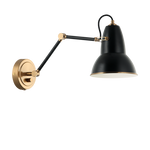 BUZZ luminaire mural noir et doré S08421AGBK | Luminaire Plus.ca