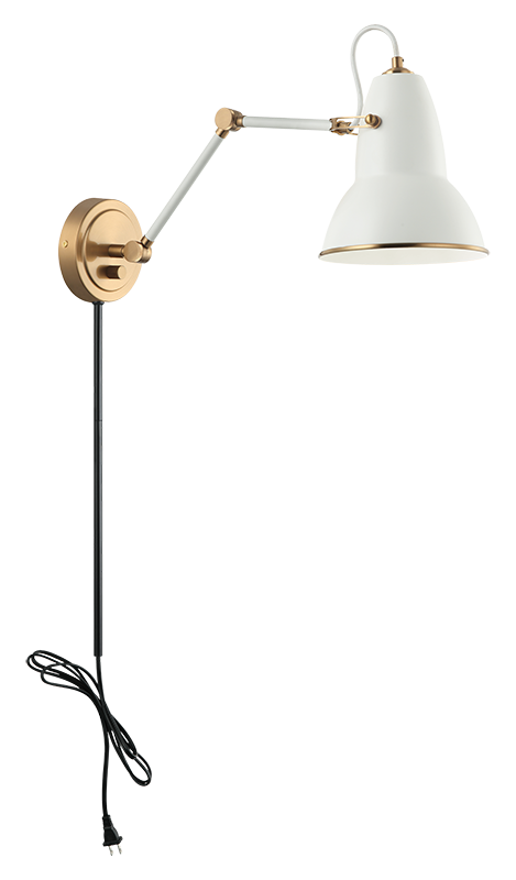 BUZZ luminaire mural blanc et doré S08421AGWH
