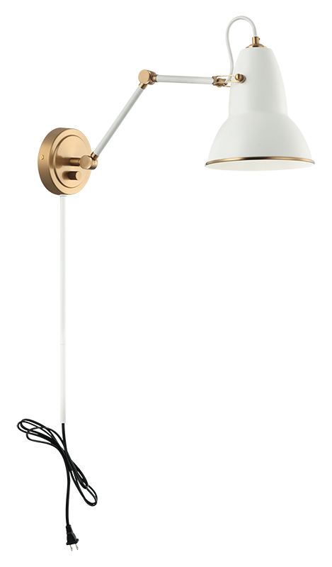 BUZZ luminaire mural blanc et doré S08421AGWH