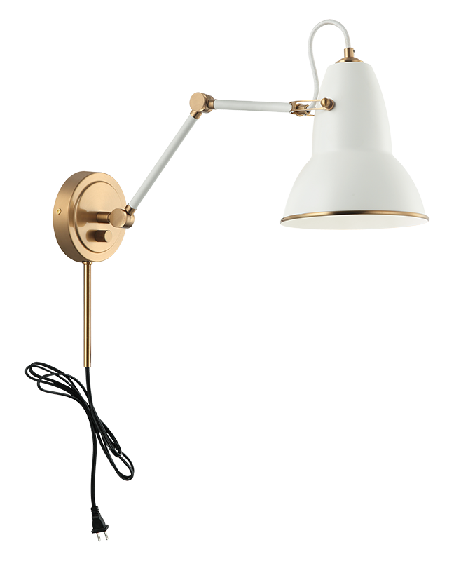BUZZ luminaire mural blanc et doré S08421AGWH