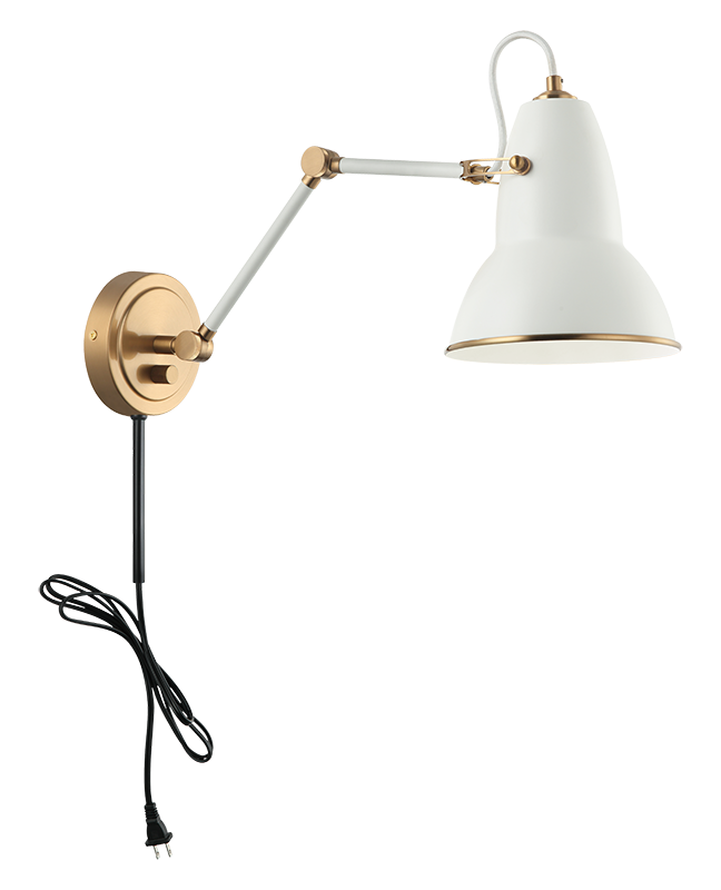 BUZZ luminaire mural blanc et doré S08421AGWH