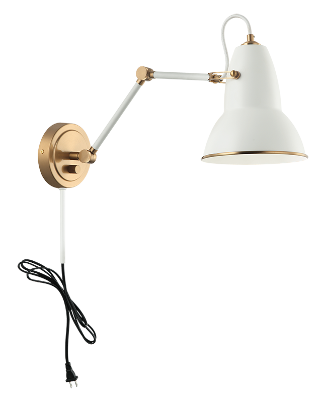 BUZZ luminaire mural blanc et doré S08421AGWH