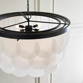 MELLITA luminaire noir et pastilles de verre | Luminaire Plus.ca