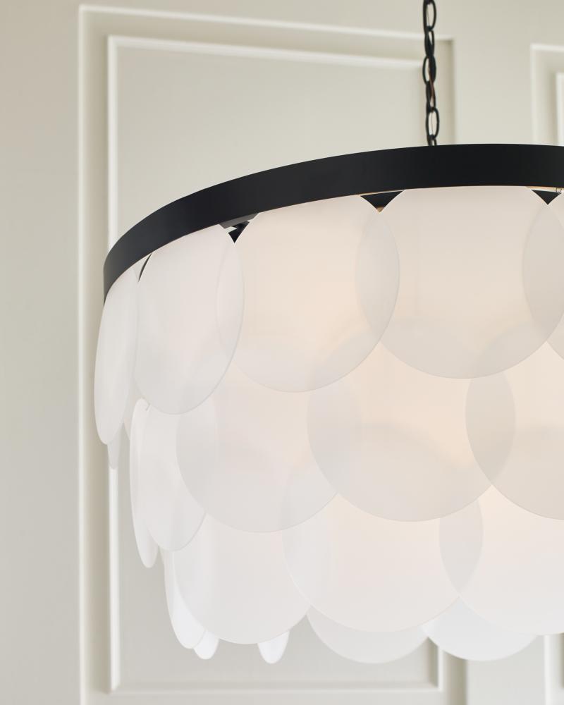 MELLITA luminaire suspendu noir et pastilles de verre 5202508-112 | Luminaire Plus.ca