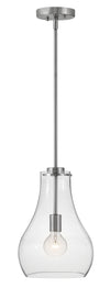 FRANKIE luminaire suspendu nickel brossé et verre clair 83117BN | Luminaire Plus.ca