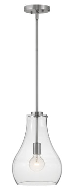 FRANKIE luminaire suspendu nickel brossé et verre clair 83117BN | Luminaire Plus.ca