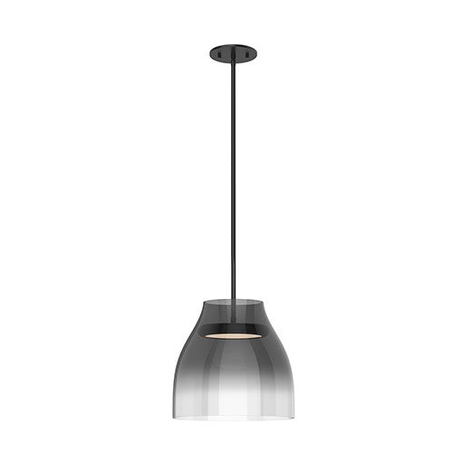 TRINITY luminaire suspendu noir et verre fumé PD62012-BK/SM