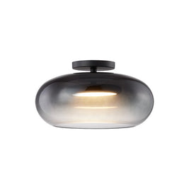 TRINITY luminaire noir et verre fumé SF62014-BK/SM | Luminaire Plus.ca
