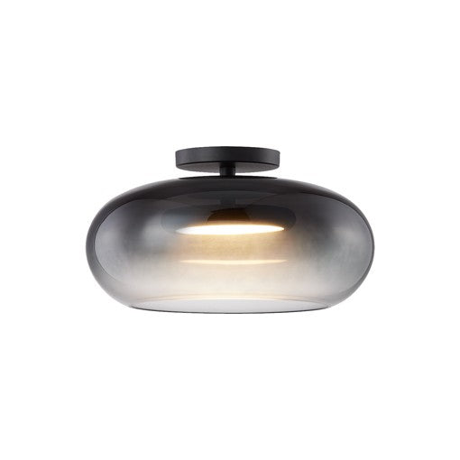 TRINITY luminaire noir et verre fumé SF62014-BK/SM | Luminaire Plus.ca
