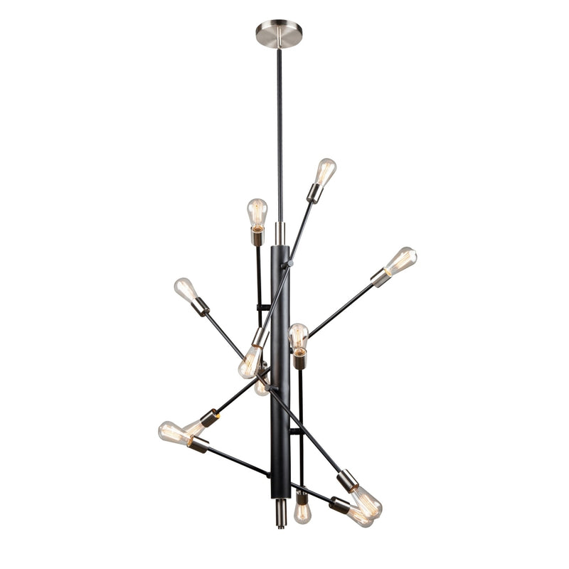 TRURO luminaire suspendu noir et nickel brossé AC11255NB | Luminaire Plus.ca