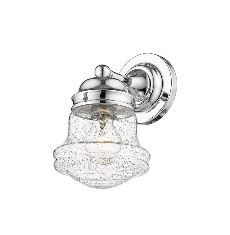 VAUGHN luminaire chrome et verre bullé 736-1S-CH | Luminaire Plus.ca
