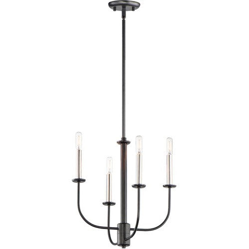 WESLEY luminaire suspendu noir et nickel brossé 10324BKSN | Luminaire Plus.ca