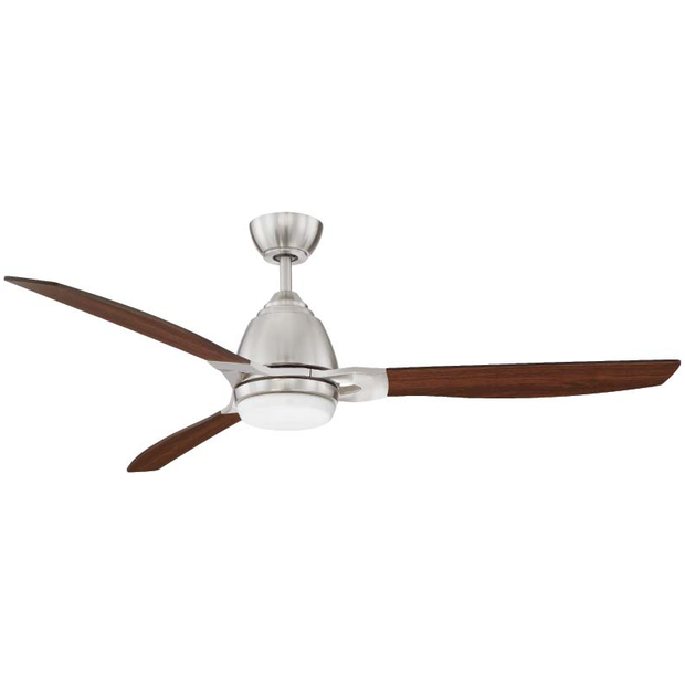 ERIS ventilateur nickel brossé et effet bois AC21852-SN | Luminaire Plus.ca