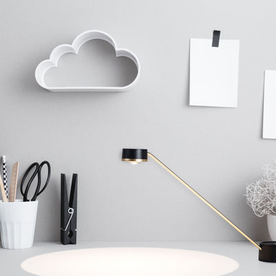 POLARIS lampe de table noir et doré T140979-BLACK | Luminaire Plus.ca