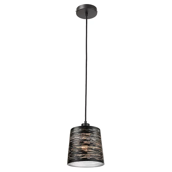 EROZIA luminaire suspendu noir et argent CN 7521-BKSL | Luminaire Plus.ca