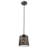 EROZIA luminaire suspendu noir et argent CN 7521-BKSL