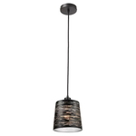 EROZIA luminaire suspendu noir et argent CN 7521-BKSL